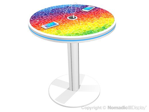 30" Café Charging Station Table - Round (AB0805N)
