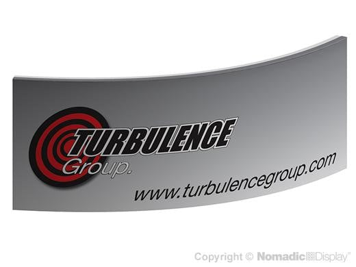 10.5' x 40" Curved Double-Sided Fabric Banner Hanging Sign (AB0302N)