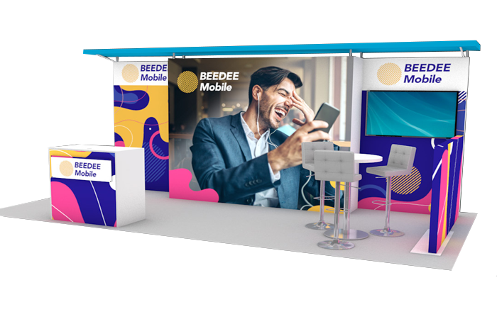 20' Breckenridge Backlit Rental Display w/ Return Wall and Counter (RT87339)