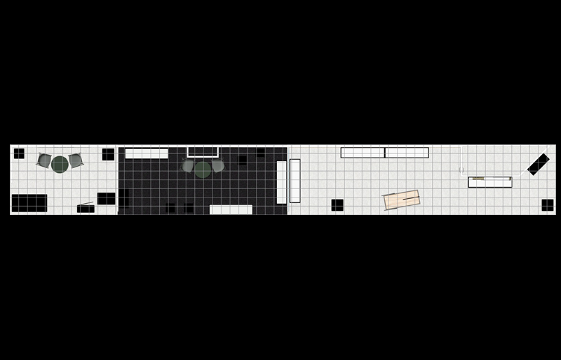 10' x 60' Modular Inline Exhibit with Product Display Zones (ID0549)