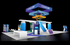 40' x 60' Custom Island Exhibit w/ Multi-Level Hanging Structures (ID0587)