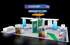 40' x 60' Custom Island Exhibit w/ Multi-Level Hanging Structures (ID0587)