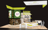 30' x 40' Custom Island Exhibit w/ Demo Counter and Product Display Tower (ID0589)