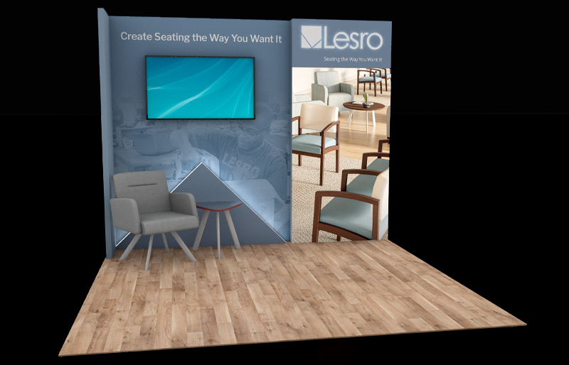 10' x 20' Scalable DesignLine Display w/ Dimensional Accent Lighting (ID0615)