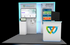 10' x 20' Scalable Custom Exhibit w/ Edge Lighting, Presentation Areas and Interactive Kiosks (ID0617)