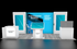 10' x 30' Scalable Backlit Exhibit w/ Dual Presentation Doors and Interactive Kiosk (ID0621)