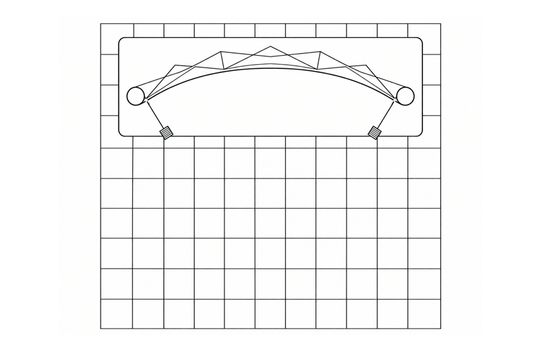 8' Instand Curved Magnetic Inkjet Tabletop Pop-up w/ Endcaps (AB1007N)