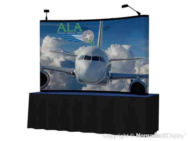 8' Instand Curved Magnetic Inkjet Tabletop Pop-up w/ Endcaps (AB1007N)