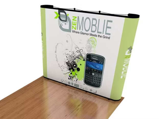 10' Instand Flat Magnetic Inkjet Pop-up Display w/ Endcaps (AB2010N)
