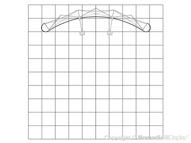 8' Instand Curved Magnetic Pop-up Display w/ Endcaps and Counter (AB2015ON)