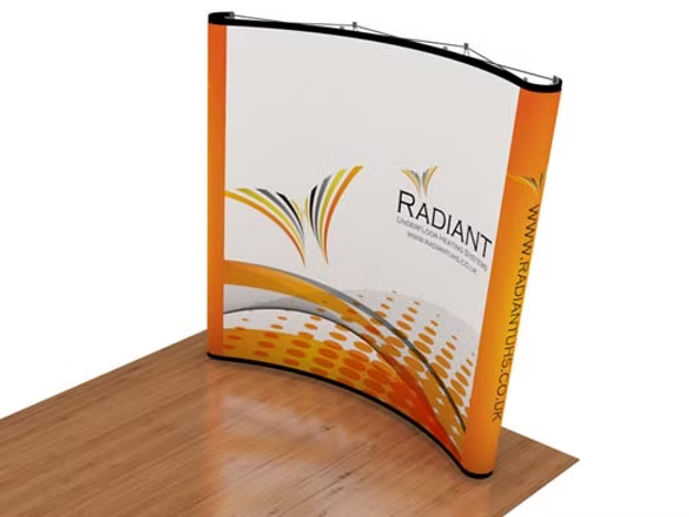 8' Instand Curved Magnetic Pop-up Display w/ Endcaps and Counter (AB2015ON)