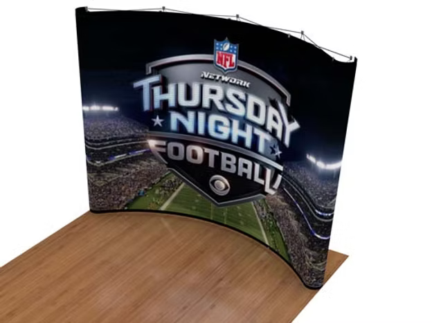 10' Instand Curved Magnetic Pop-up Display w/ Endcaps (AB2016N)