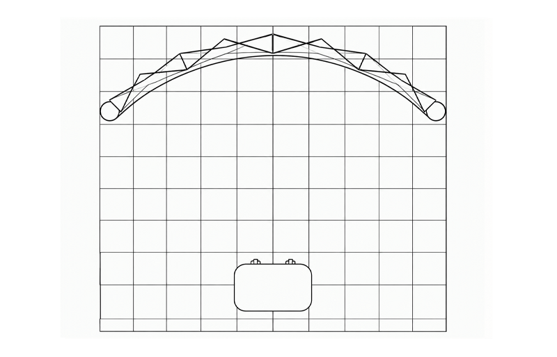 10' Instand Curved Magnetic Pop-up Display w/ Endcaps and Counter (AB2016ON)