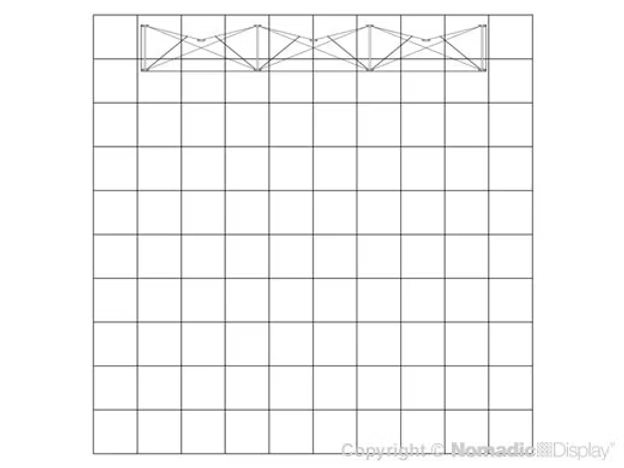 8' FabriMural Velcro Tension Fabric Pop-up Exhibit w/ Endcaps (AB2021N)