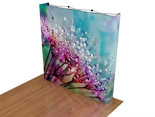 8' SPlus SEG Fabric Pop-up Exhibit w/ Endcaps (AB2068N)