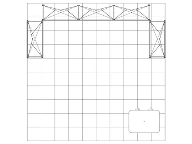 10' SPlus Double Corner SEG Fabric Pop-up Exhibit w/ Counter (DL31832N)