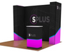10' SPlus Double Corner SEG Fabric Pop-up Exhibit w/ Counter (DL31832N)