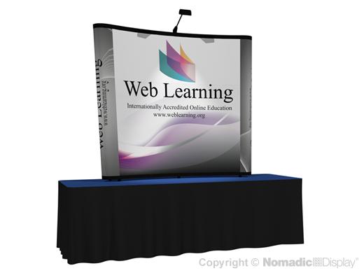 6' Instand Curved Pop-up Tabletop Booth (AB1011N)