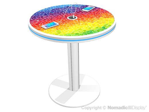 30" CafŽ Charging Station Table - Round (AB0805N)